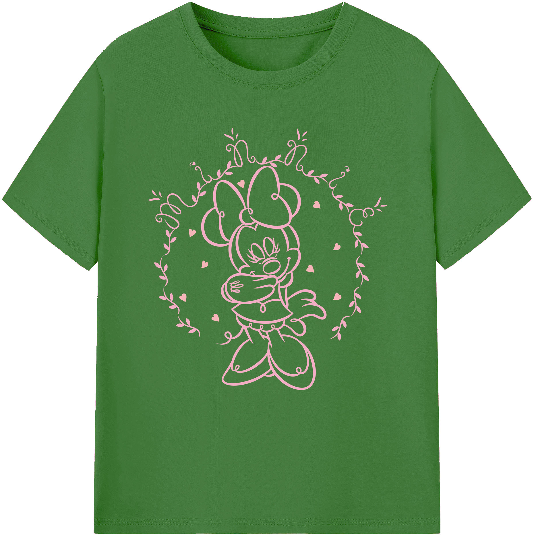 （画像用） ミッキーマウス Mickey Mouse レディースカジュアルプリントTシャツ（綿100％）
